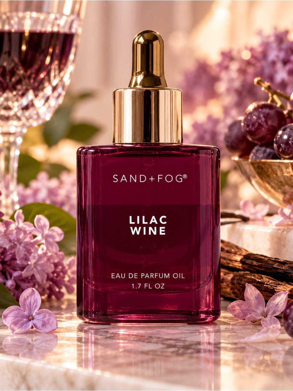 SAND + FOG Lilac Wine Fragrance oil – 50 mL
Alcohol free